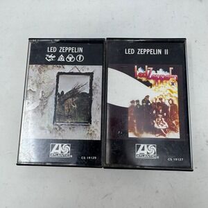 Led Zeppelin II & Led Zeppelin IV Zoso Cassette Tape Lot Atlantic CS 19127 19129